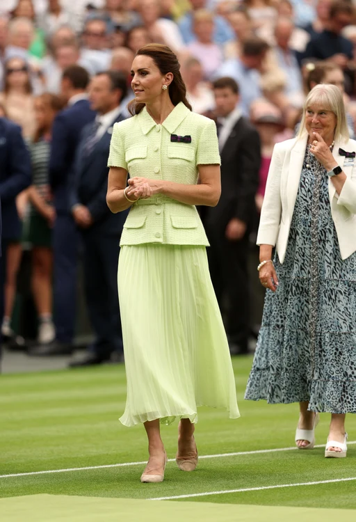 Kate Middleton, dans une tenue vert menthe (Photo : GettyImages)