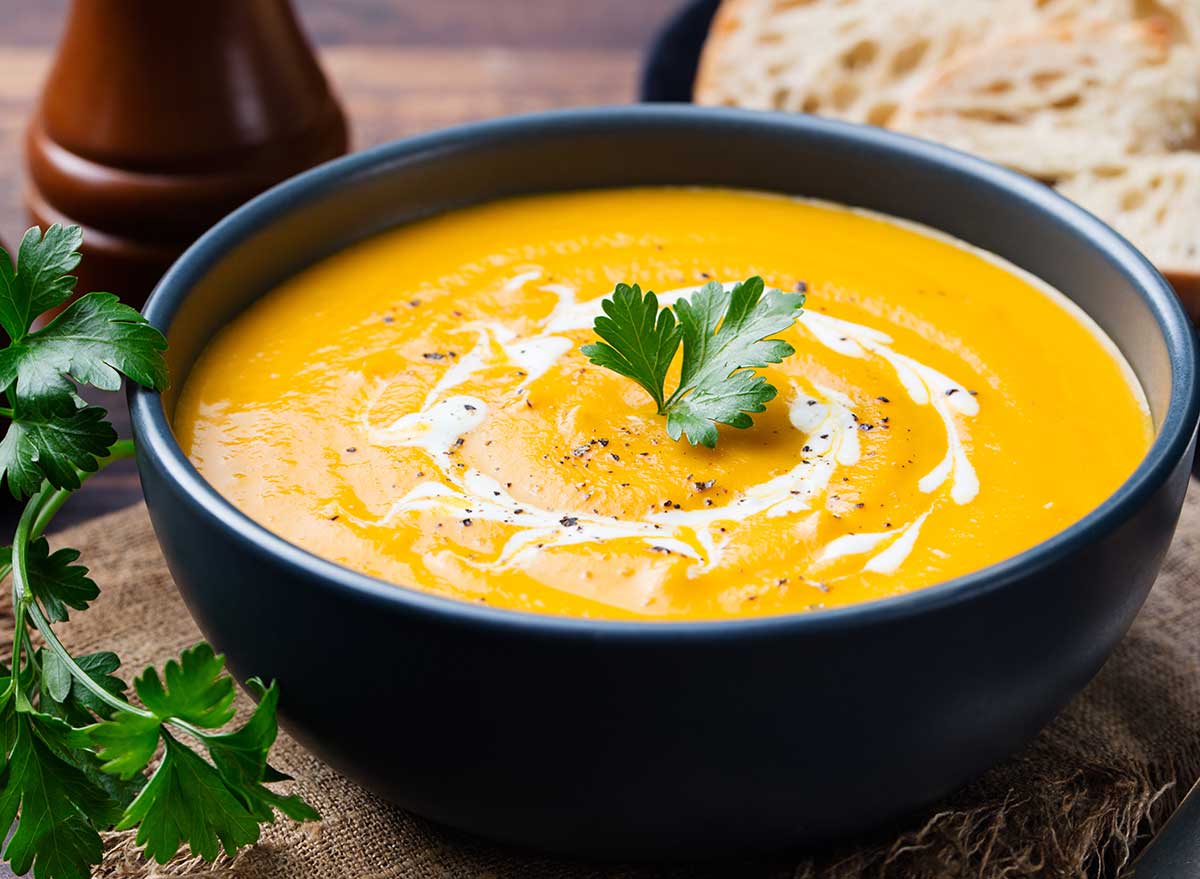 soupe de citrouille et de carottes